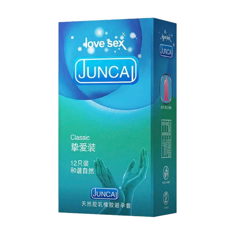 Juncai Classic Thin Soft Latex Condom 12-Pack Reliable Safe