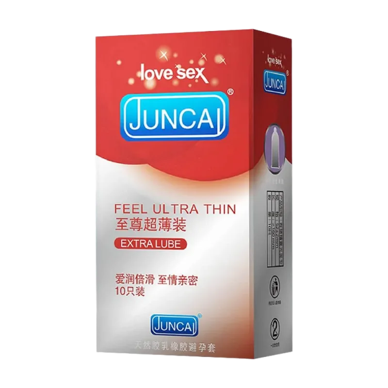 Juncai Feel Ultra Thin Condom Extra Lubricant 10 Pack