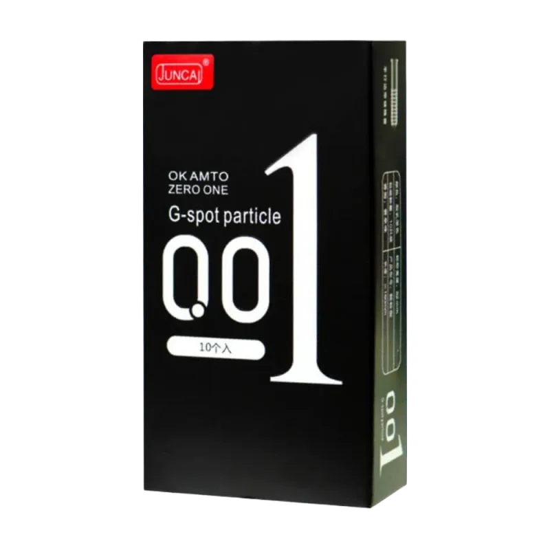 Juncai Okamto G-Spot Thin Black Condom 10pcs Ultra