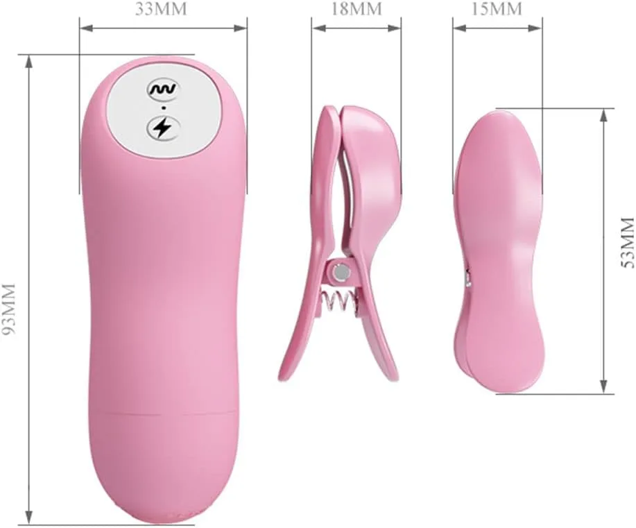 Romantic Wave Nipple Clamps 7 Vibrations 3 Electric Intensity — photo 2