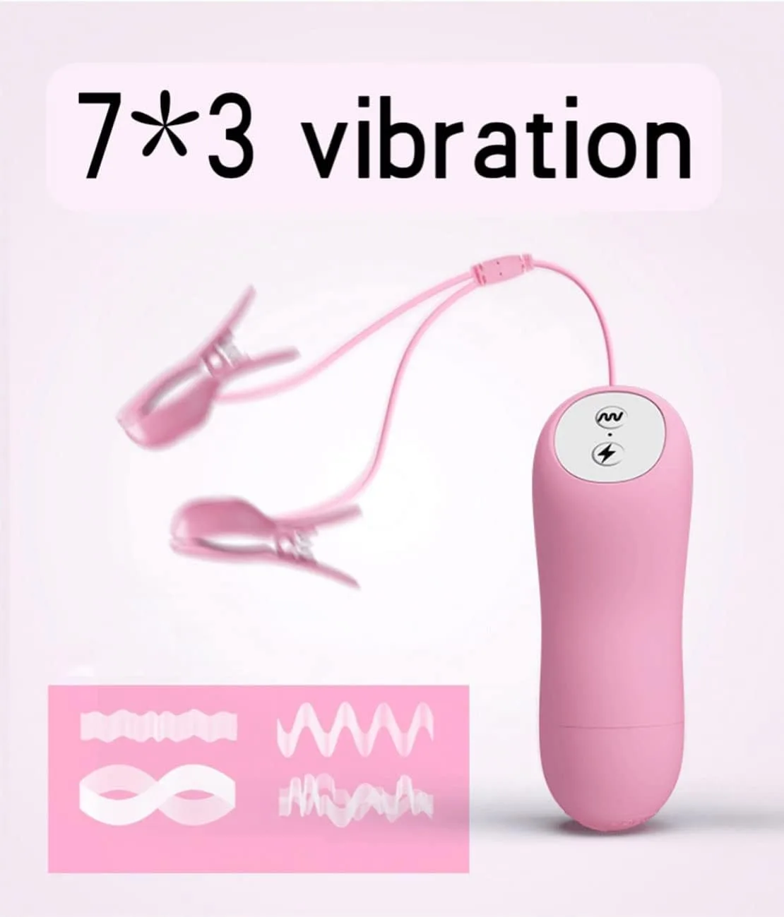 Romantic Wave Nipple Clamps 7 Vibrations 3 Electric Intensity — photo 5