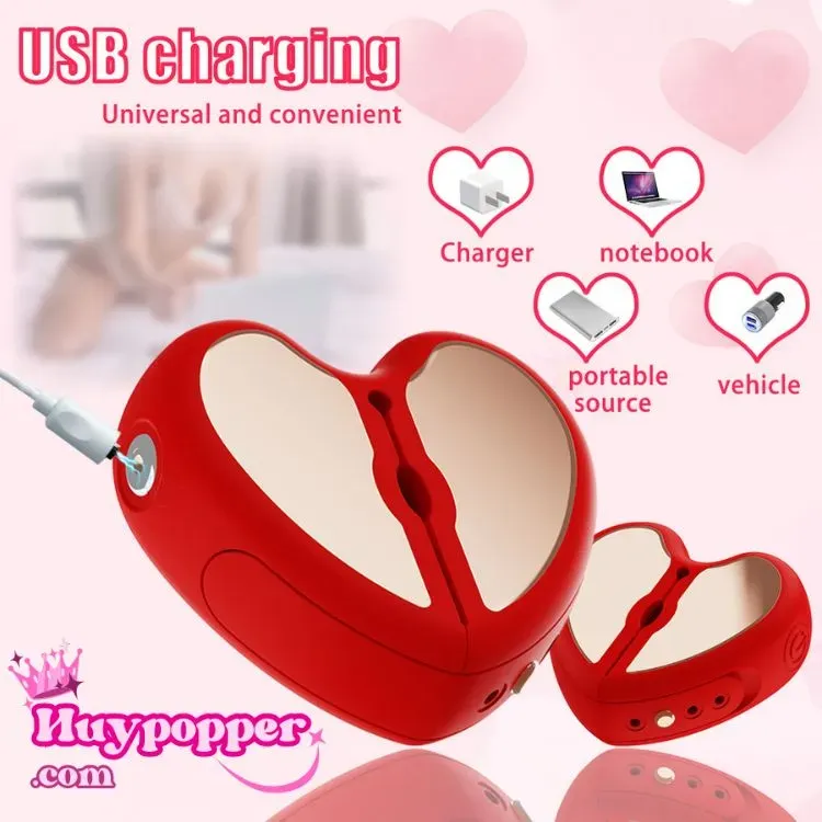 Heart Remote Control Vibrating Nipple Clamps App Operated Silicone — photo 3