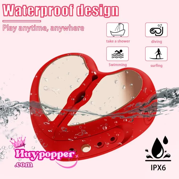 Heart Remote Control Vibrating Nipple Clamps App Operated Silicone — photo 4