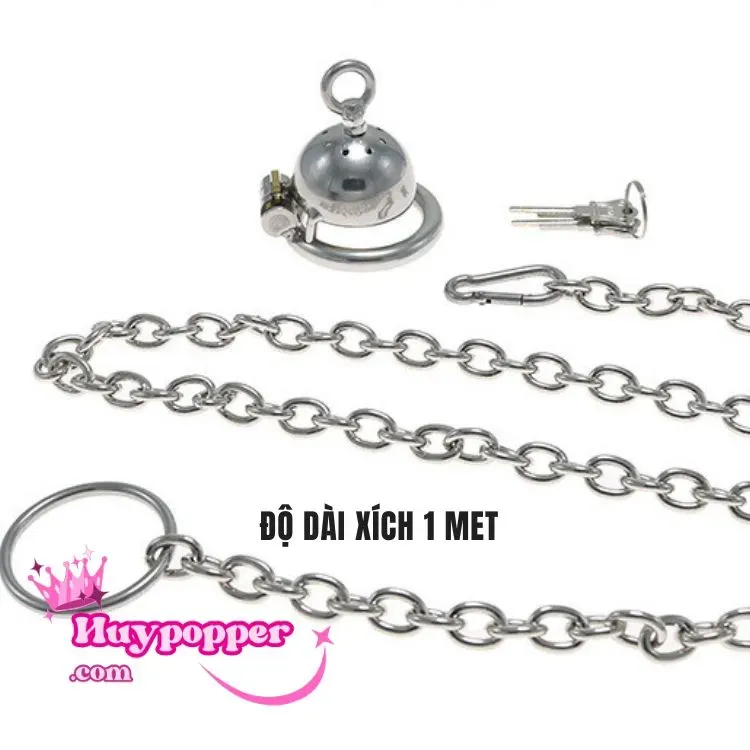 Metal Penis Lock with Heavy Duty Chain for BDSM Lovers — photo 3