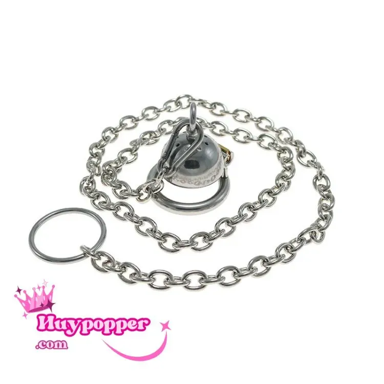 Metal Penis Lock with Heavy Duty Chain for BDSM Lovers — photo 4