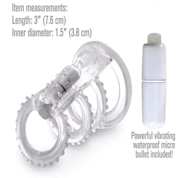 Triple Ring Vibrating Cock Lock Enhance Stamina — photo 3