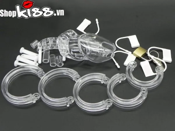 Transparent Medical-Grade Male Chastity Cage Stop Early — photo 7