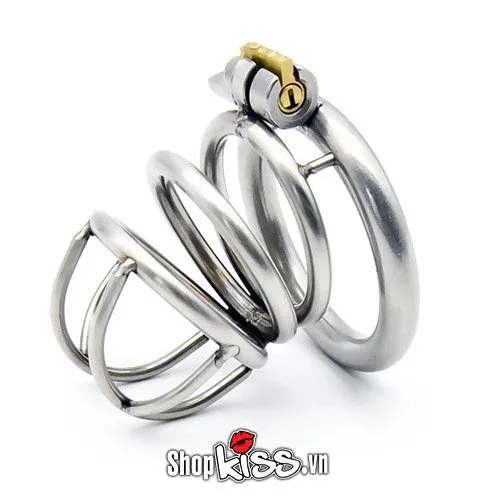 304 Stainless Steel Short Cock Cage BDSM Locking Device — photo 5