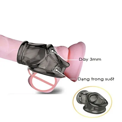 Silicone Penis Lock Delay Ring Soft Comfortable Sleeve — photo 2