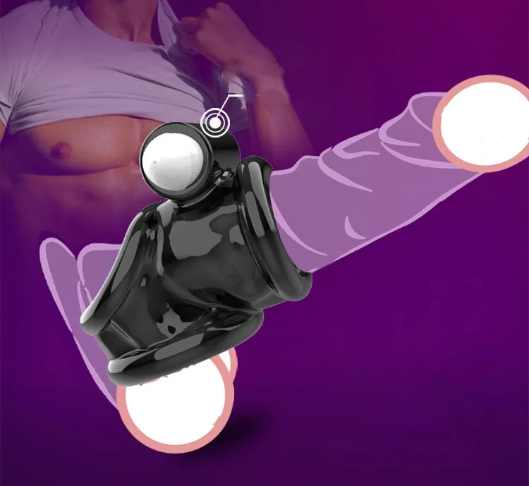 Silicone Vibrating Male Chastity Lock Delay Ejaculation Device — photo 2