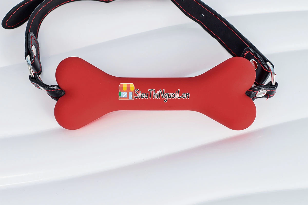 Bone Shaped BDSM Mouth Gag Leather Restraint Fetish Toy — photo 2