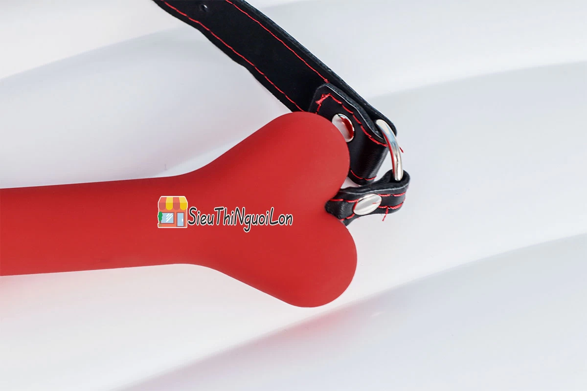 Bone Shaped BDSM Mouth Gag Leather Restraint Fetish Toy — photo 3