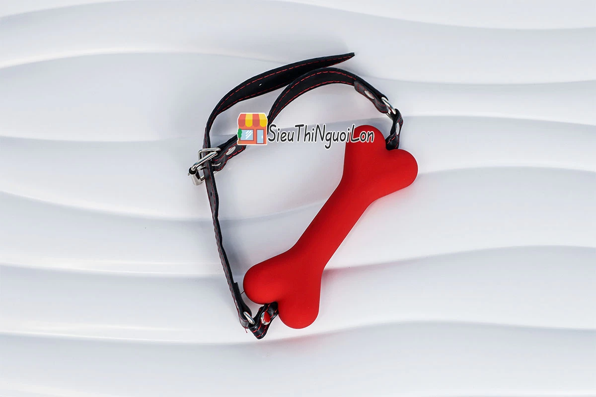 Bone Shaped BDSM Mouth Gag Leather Restraint Fetish Toy — photo 4