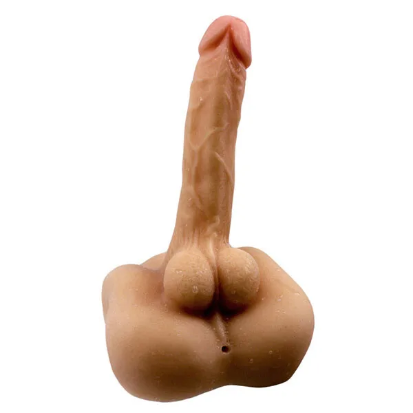 18cm Silicone Dildo with Realistic Anus Hole Pleasure Toy — photo 3