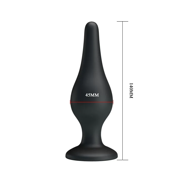Soft Silicone Anal Stimulator 14cm G-spot Massage Black — photo 2