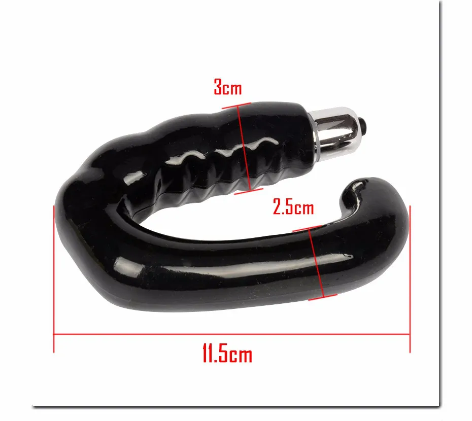 C-Shaped Remote Control Anal Stimulator Rigid Grip — photo 2