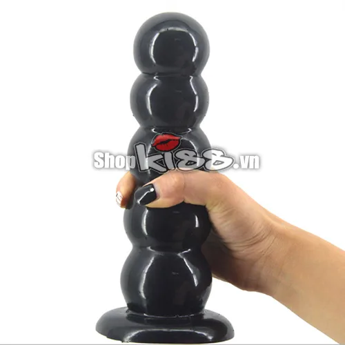 Large Beaded Waterproof Wall Mount Anal Plug For Intense Massage — photo 3