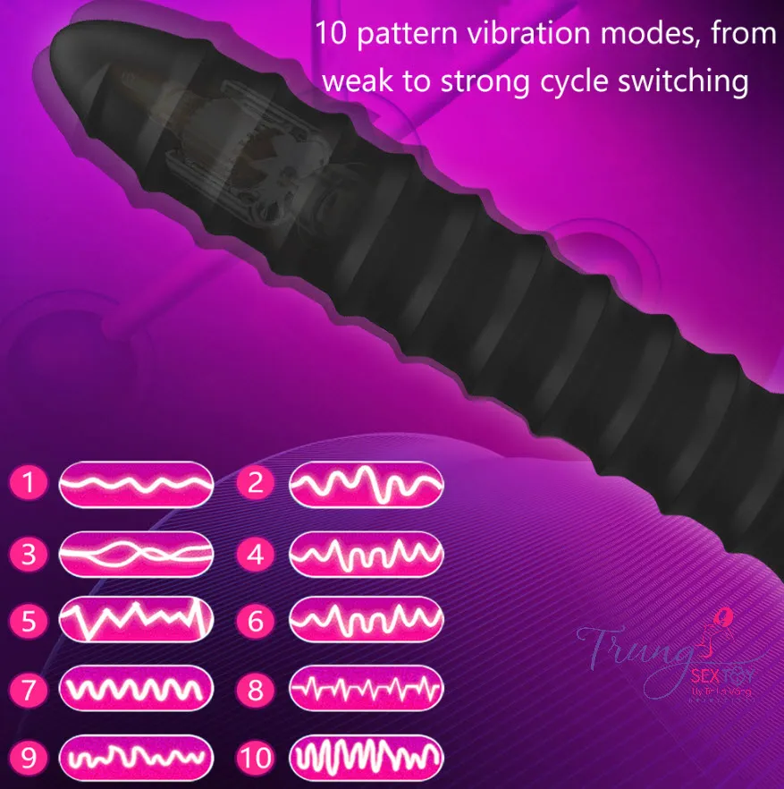 10-Speed Spiral Anal Plug Silicone Rechargeable Prostate Toy — photo 2