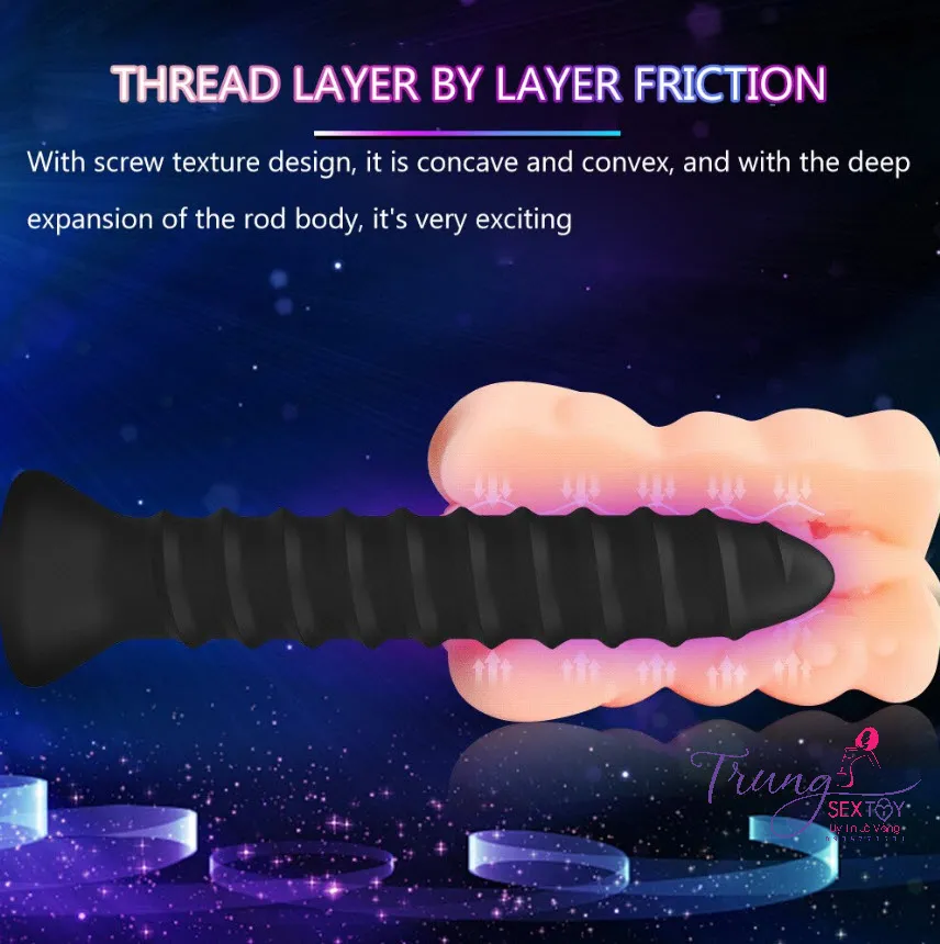 10-Speed Spiral Anal Plug Silicone Rechargeable Prostate Toy — photo 4