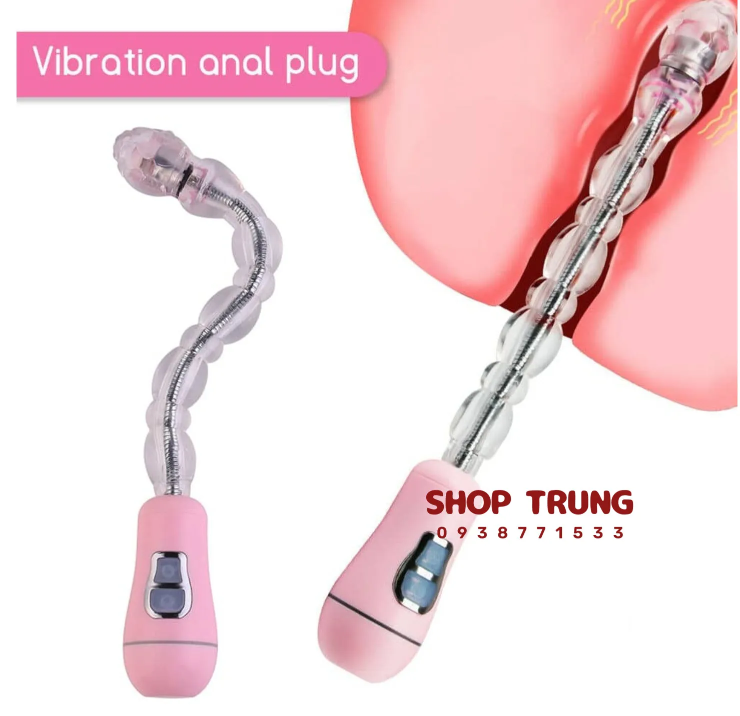 Pink Bendable Multi-Function Anal Plug New User Friendly Stimulator — photo 4