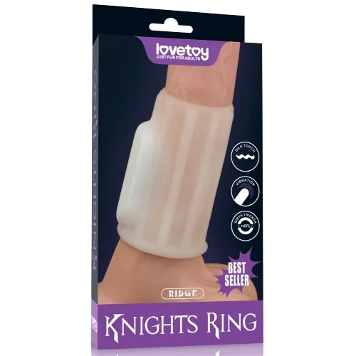 Knights Ring USA Ribbed Soft Vibrating Penis Sleeve
