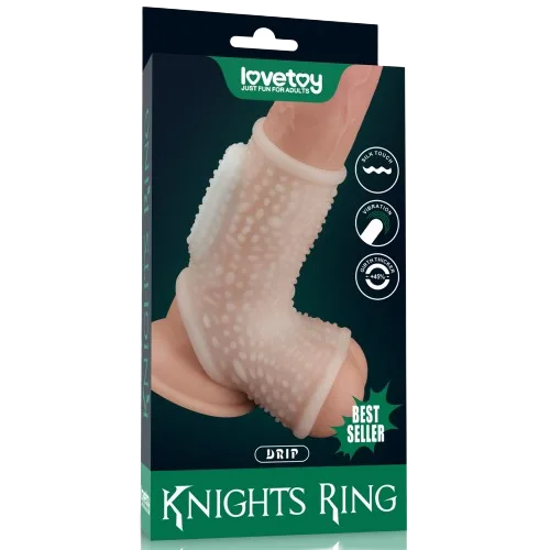 Knights Ring Vibrating Silicone Strap-On with Nubs