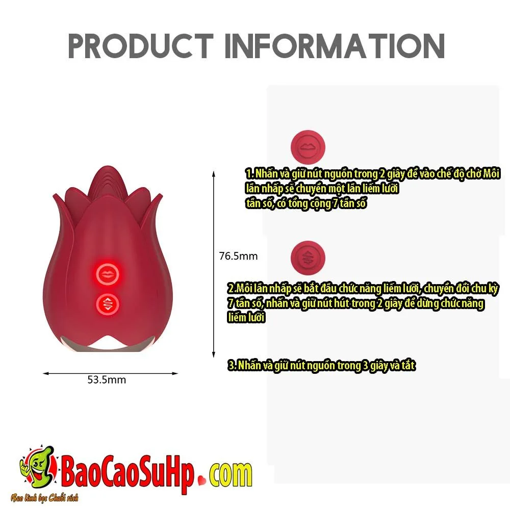 Mengma HGOD Red Rose Tongue Licking Female Pleasure Massager — photo 5