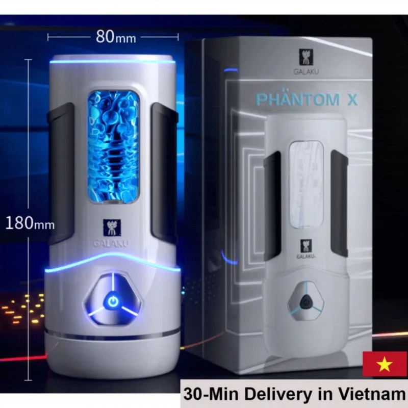 LAGAKU Luxury Realistic Heated Sucking Vibrating Male Masturbator Toy
