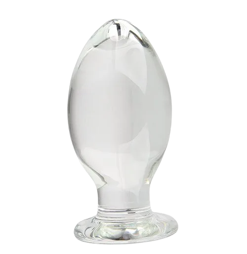 Large Drop-Shaped Glass Anal Plug for Intense Sensation Gay Toy