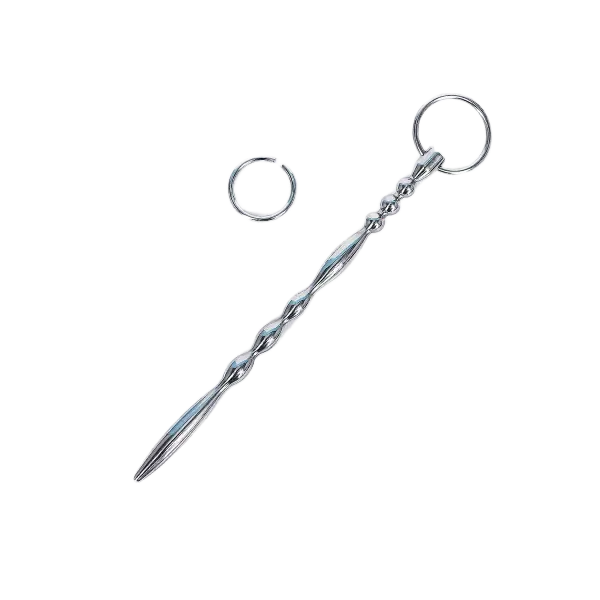 Large Urethral Sound with Ring Stainless Steel Toy