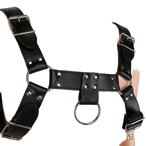 Leather Chest Harness BDSM Restraint Adjustable Unisex Gear