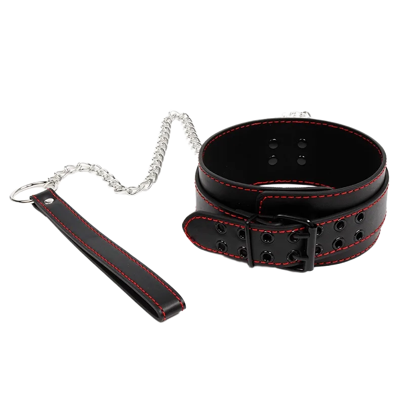 Leather Collar Bondage SM Sex Toy for Couples