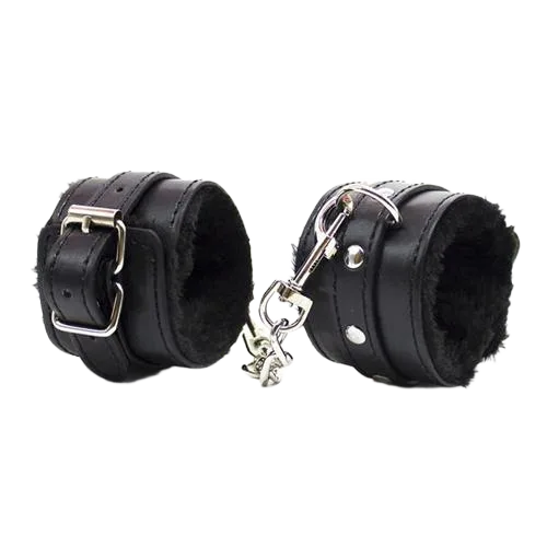 Leather handcuffs BDSM adult toy restraint