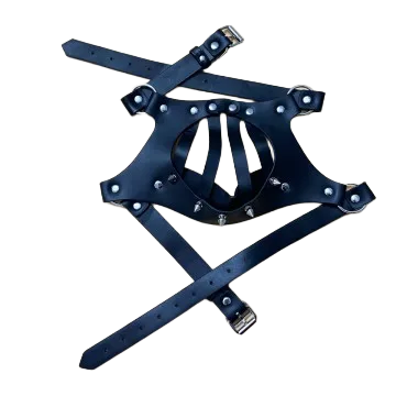 Leather Mouth Lock BDSM Love Toy Restraint Mask