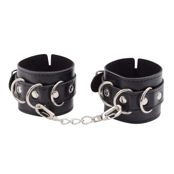 Leather SM Handcuffs BDSM Restraints Couple Play