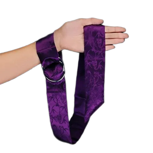 Lelo BOA Luxury Silk BDSM Handcuffs Red Black