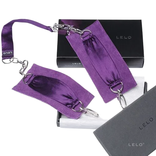 Lelo Sutra Premium Silk Leather BDSM Wrist and Ankle Cuffs