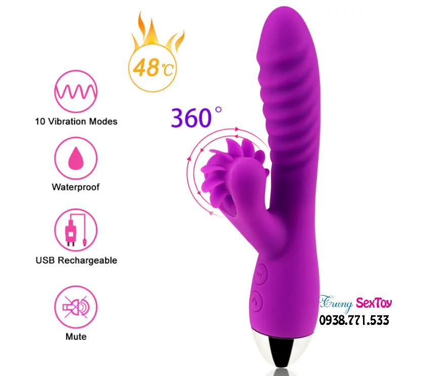 360° Spinning Multi-Functional Silicone Dildo for Women — photo 2