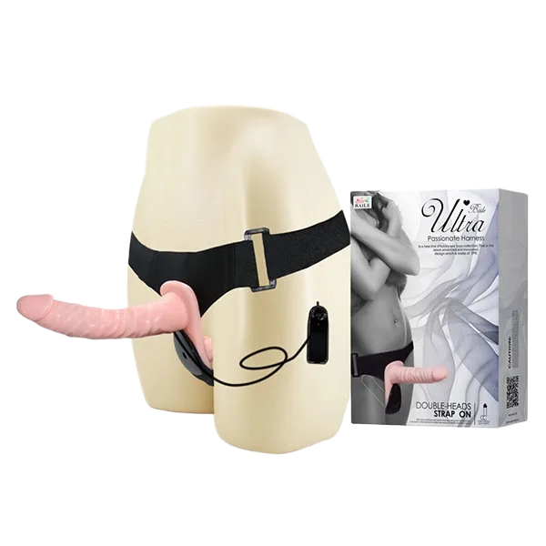 Lesbian Couples Double Strap-On Vibrating Dildo