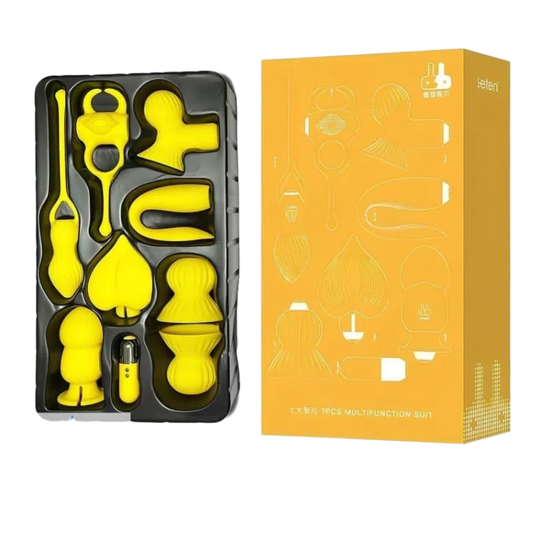 Leten 7-Piece Multifunctional Powerful Vibrator Suite Set
