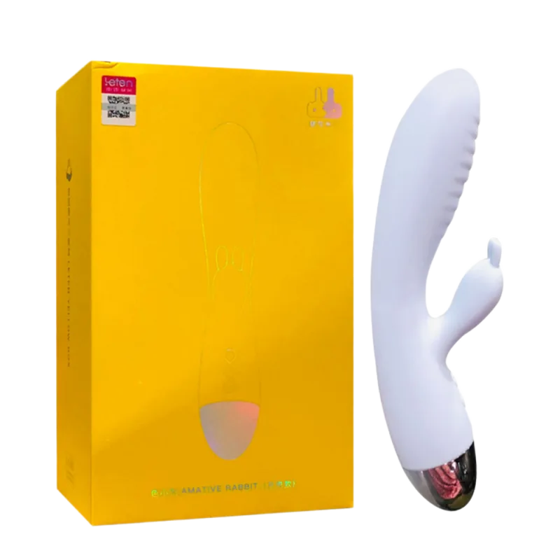 Leten Amative Rabbit Dual-Function Vibrating Silicone Dildo