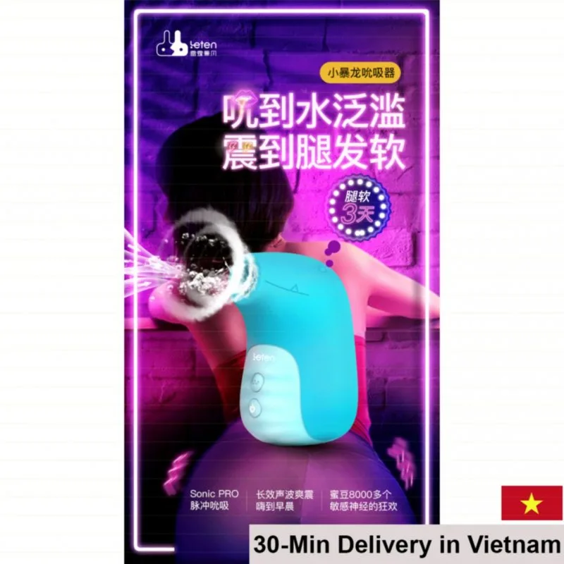 Leten Cute Dinosaur Suction Vibrator Silicone Massage for Women