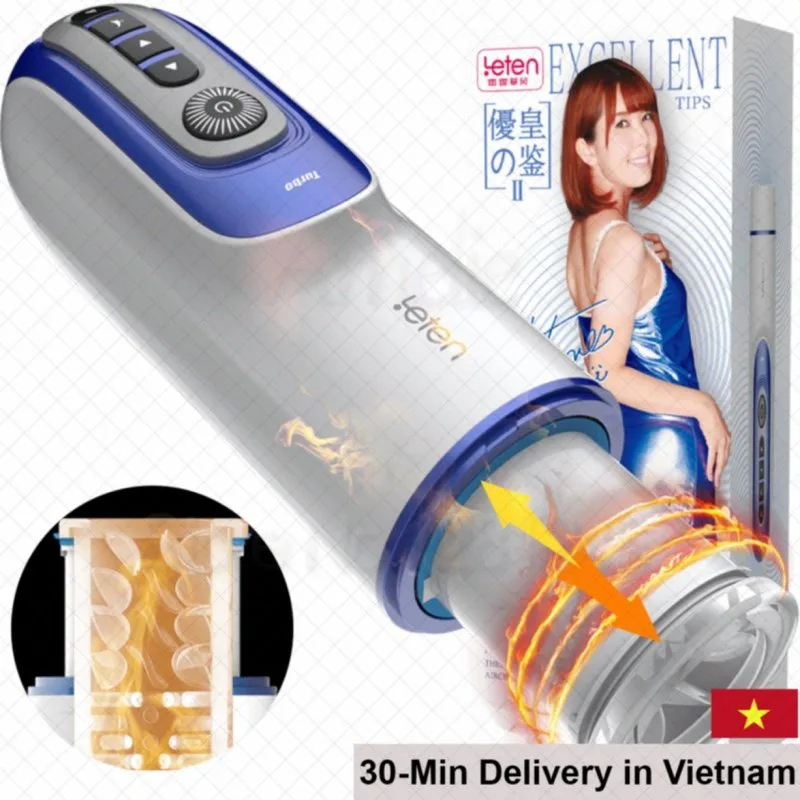 Leten Excellent Heated Super Strong Auto Thrusting Masturbator