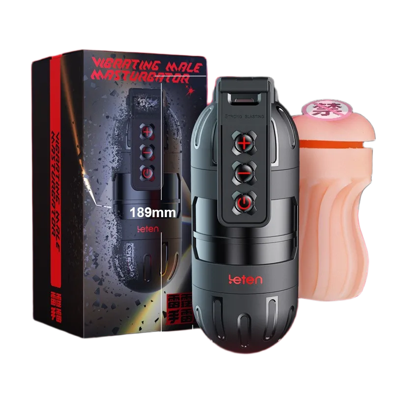 Leten Grenade Compact Strong Vibrating Masturbator with App