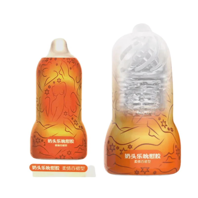 Leten Nipple Sucking Cup Orange Male Masturbation Toy