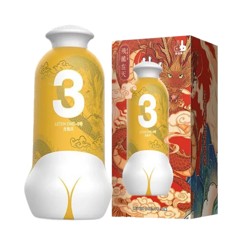 Leten One 3 Yellow Soft Silicone Realistic Male Masturbator