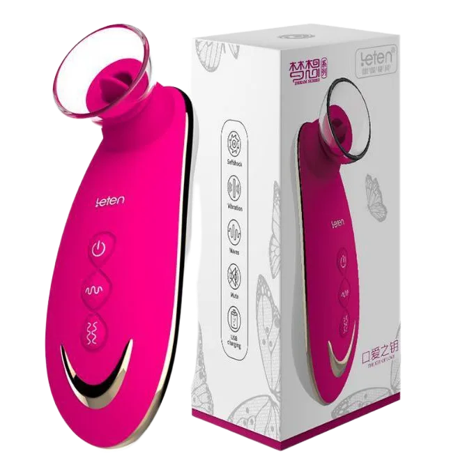 Leten Premium Licking Sucking Massage Vibrator Compact