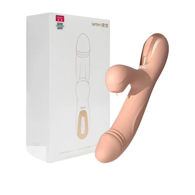 Leten Thrusting Rechargeable Magnetic Vibrator Realistic Design