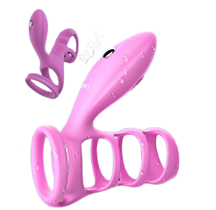 Leten Vibrating Ring With Strap Increase Pleasure Multi-Speed Silicone