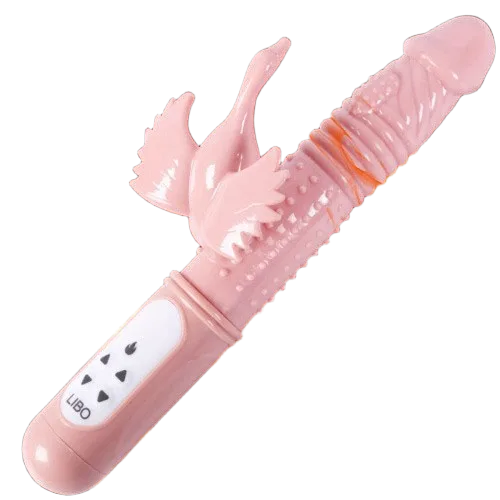 LIBO Heated Vibrating Thrusting Silicone Sexual Massager for Women